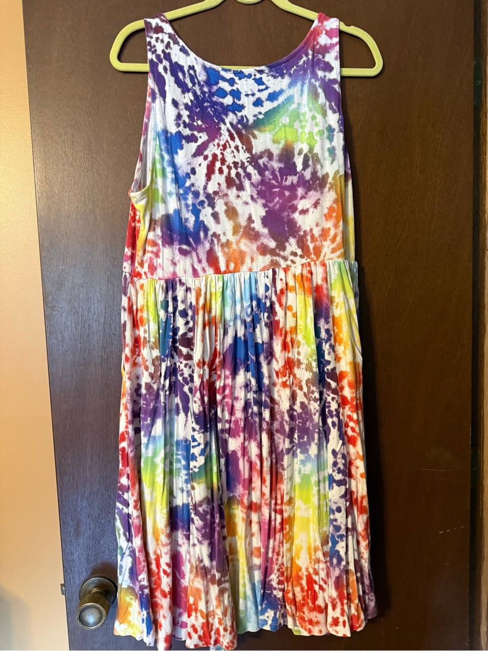 Torrid Pride Rainbow Tie Dye Sleeveless Dress With Pockets, Size 2 - Picture 4 of 4